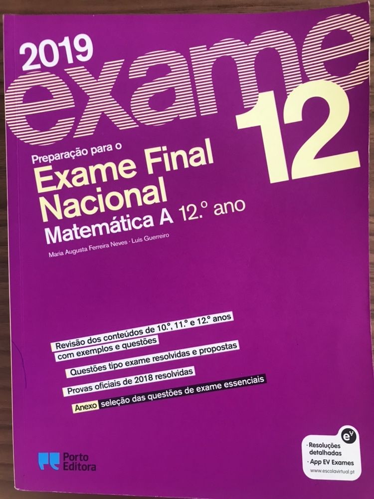 Livro Preparação para o Exame Final de Matemática A - 12º Ano