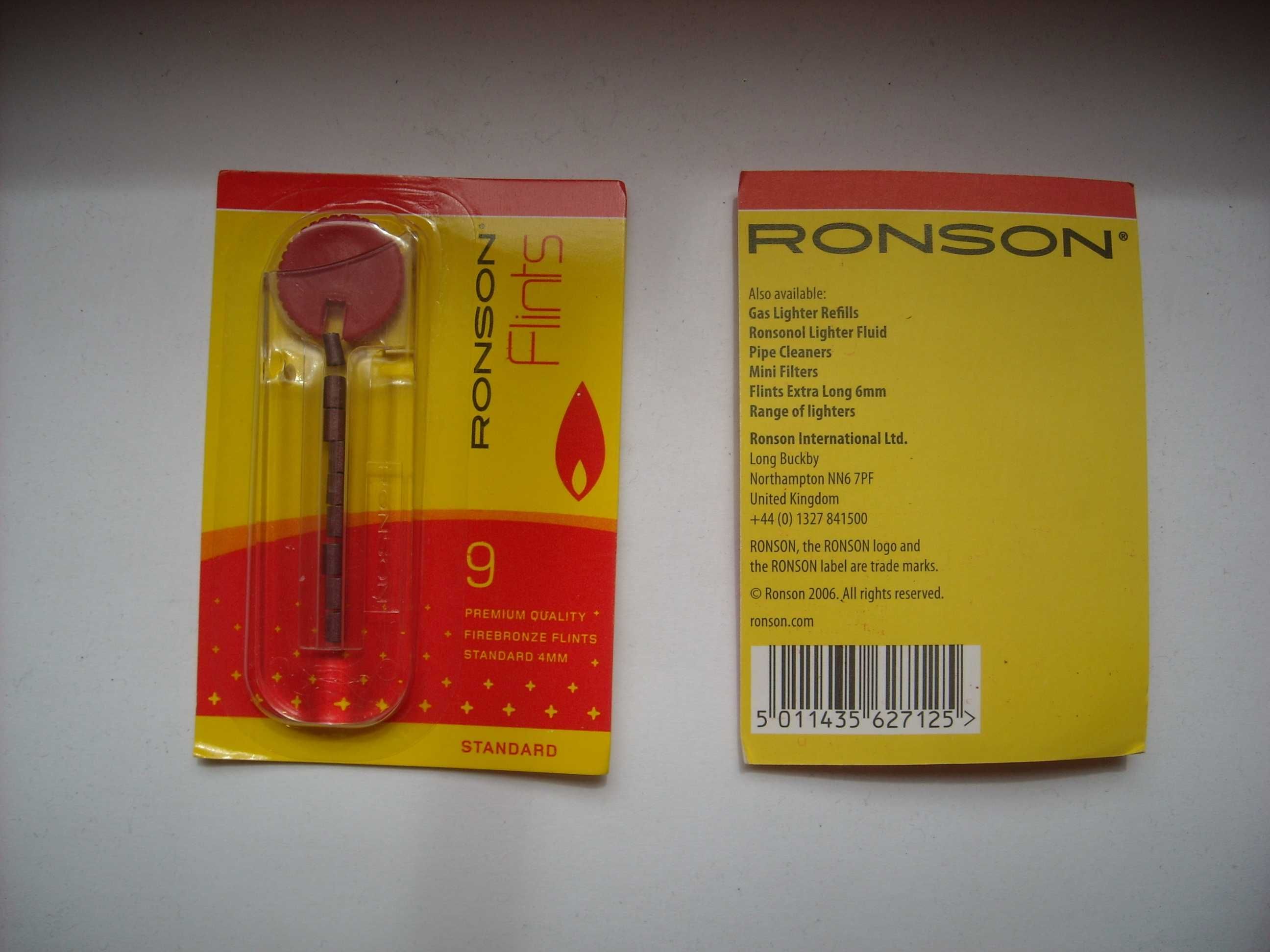 Кремни для зажигалок Ronson Англия---Suprime Япония