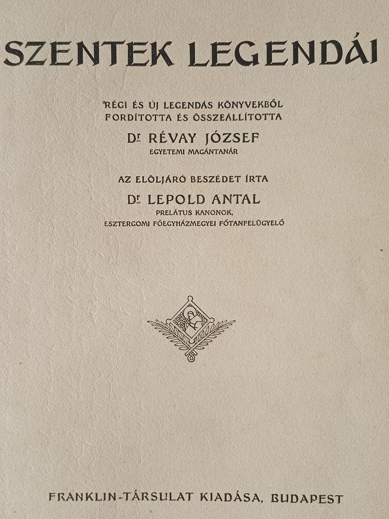 1926 Biblia Гравюри Життя Святих Szentek Legendái Біблія УГКЦ Волошин