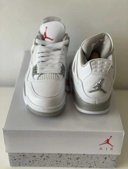"Buty koszykówki "Nike_Air_Jordan_4_Retro_White_Oreo_Roz.37.5
