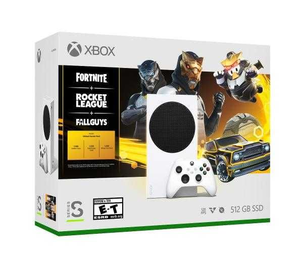 Консоль Xbox Series S 512ГБ Fortnite, Rocket League, Fall Guys, 2 пада