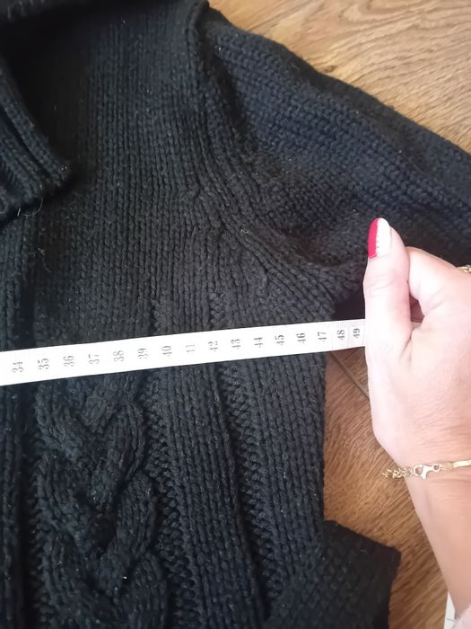 Sweter czarny rozpinany