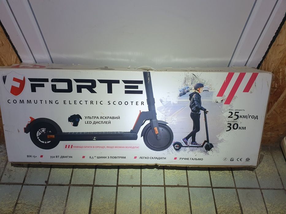 Єлектро-самокат FORTE 25 km/год 30 км дистанция