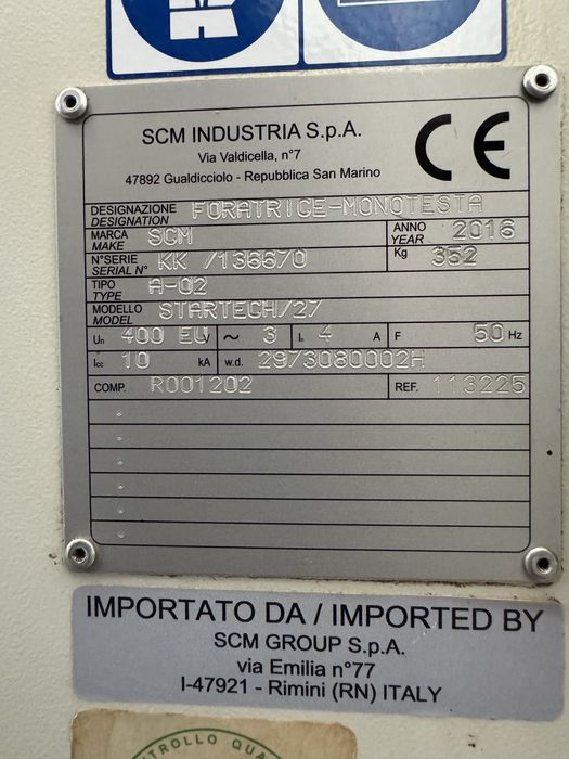 Wiertarka wielowrzecionowa SCM Startech 27