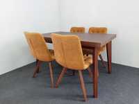 Nowy zestaw stół 130/170/80 + 4 welurowe krzesła dostępne od ręki