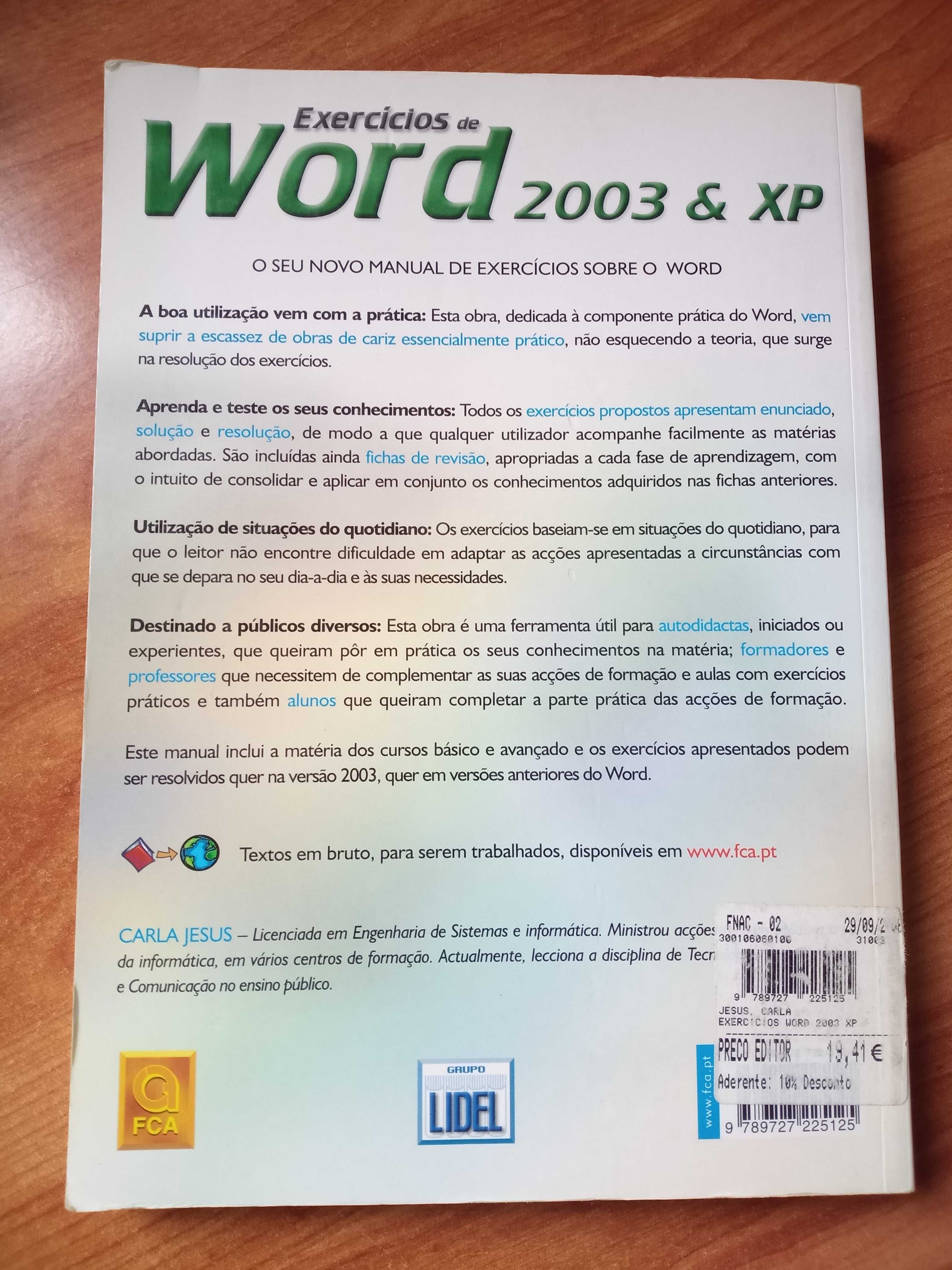 Exercícios de Word 2003 & XP