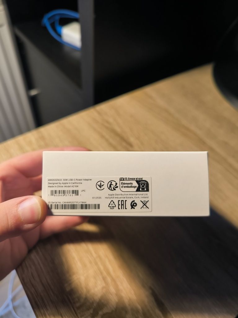 Orginalna ładowarka APPLE USB-C 30W