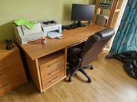 Duże solidne biurko w bardzo dobrym stanie