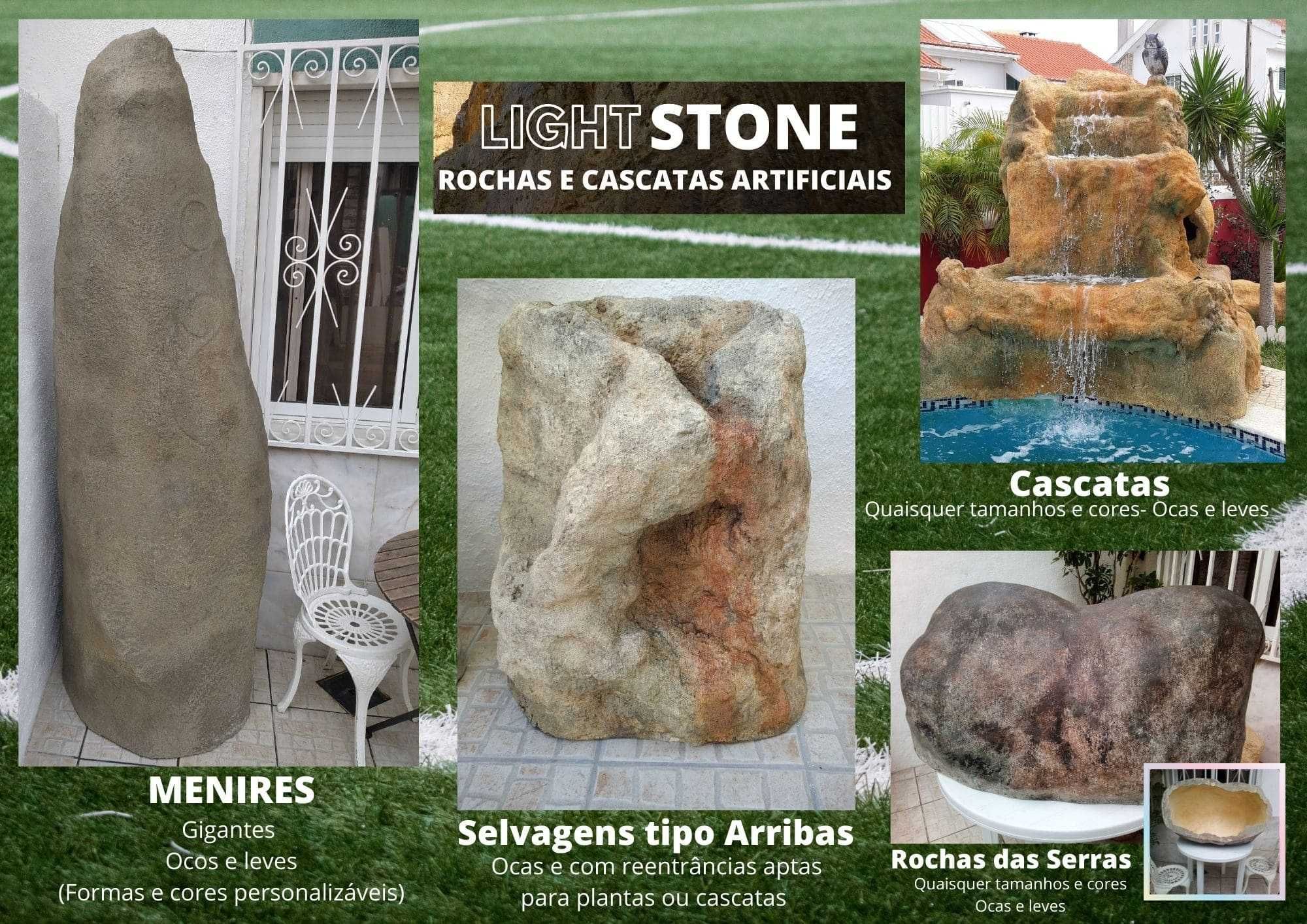 cascatas, grutas, rochas artificiais realistas/ultraleves lightstone