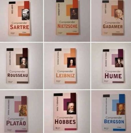 Hume, Platão, Leibniz, Rousseau, Bergson, Nietzsche, Hobbes, Sartre