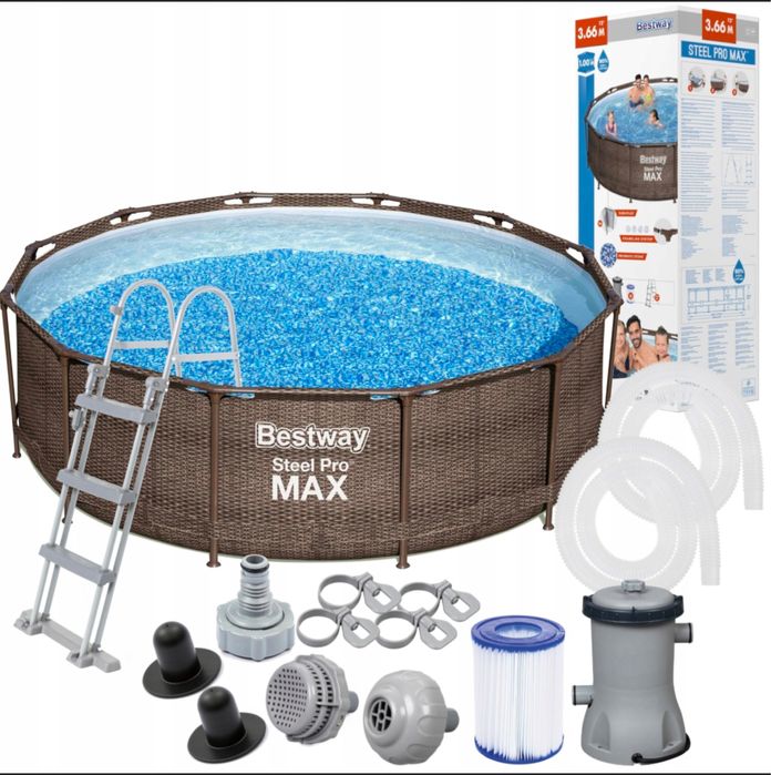 Basen Stelażowy Rattan 366x100cm Bestway. Tanio!.