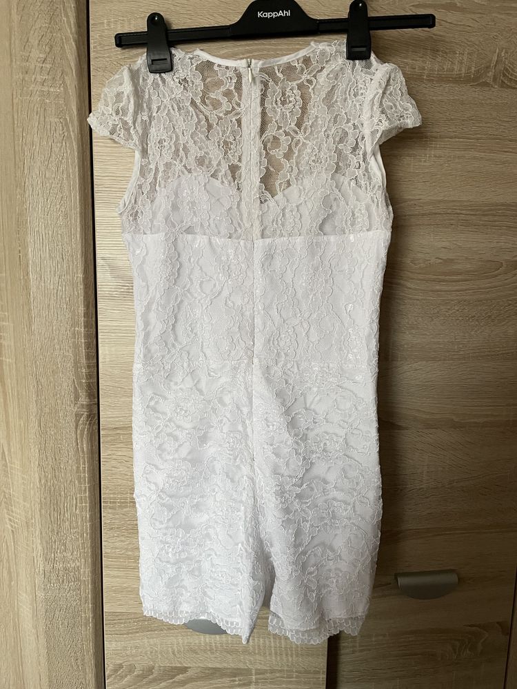Biały kombinezon koronkowy xs 34 jones+jones