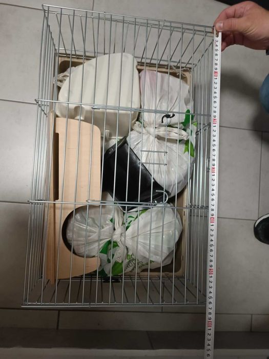 Klatka dla chomika świnki morskiej królika karma zestaw miseczka 40x60