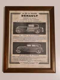 Renault - przedwojenna reklama motoryzacyjna, lata 30