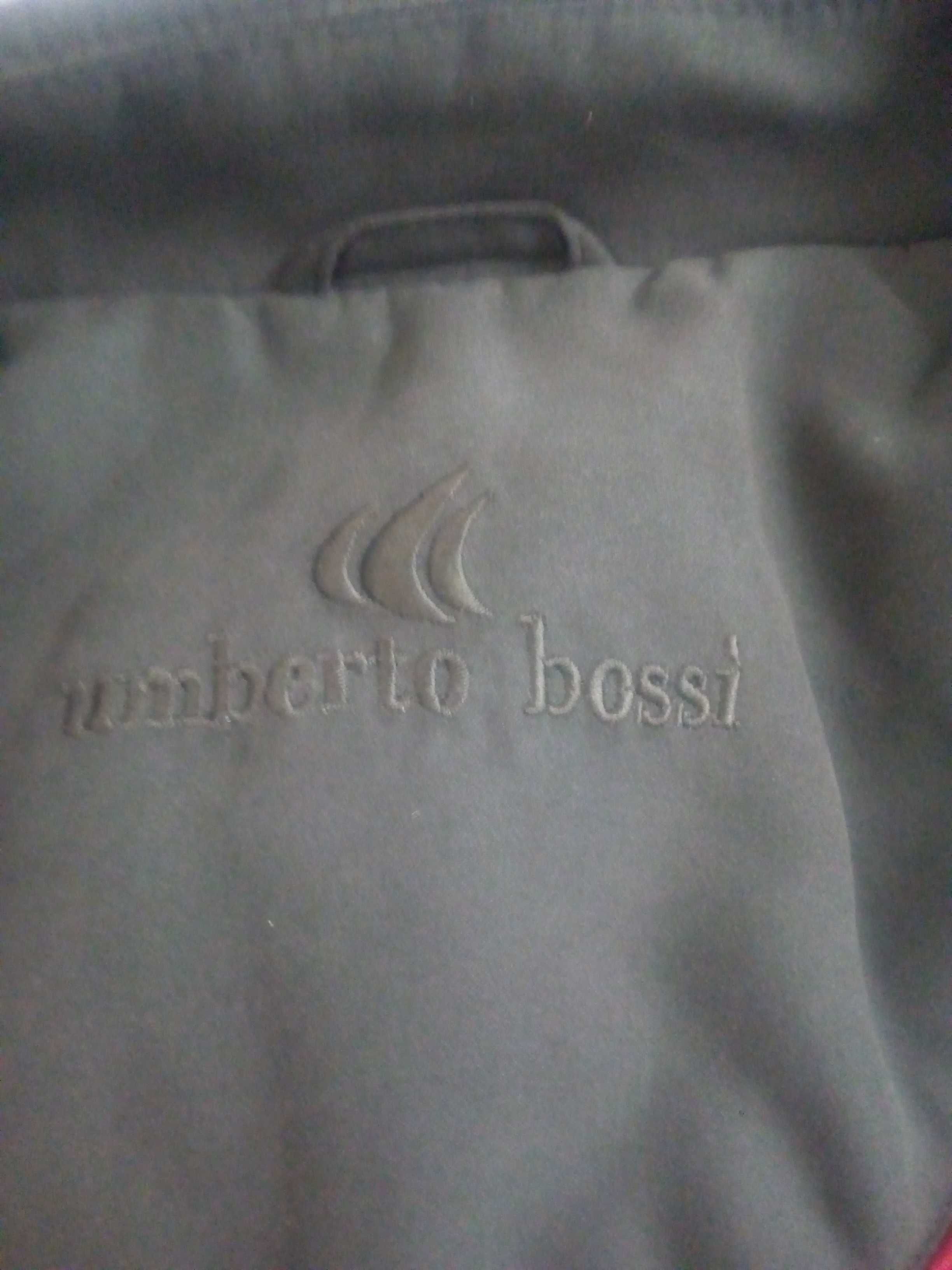 Blusão impermeável Umberto Bossi cor terracota,c/ forro acolchoado —XL