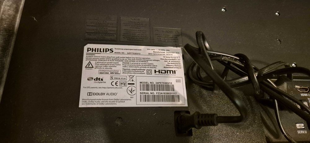 Telewizor PHILIPS 24PFT5303/12 – 24 cale, DVB-T2, stan bardzo dobry