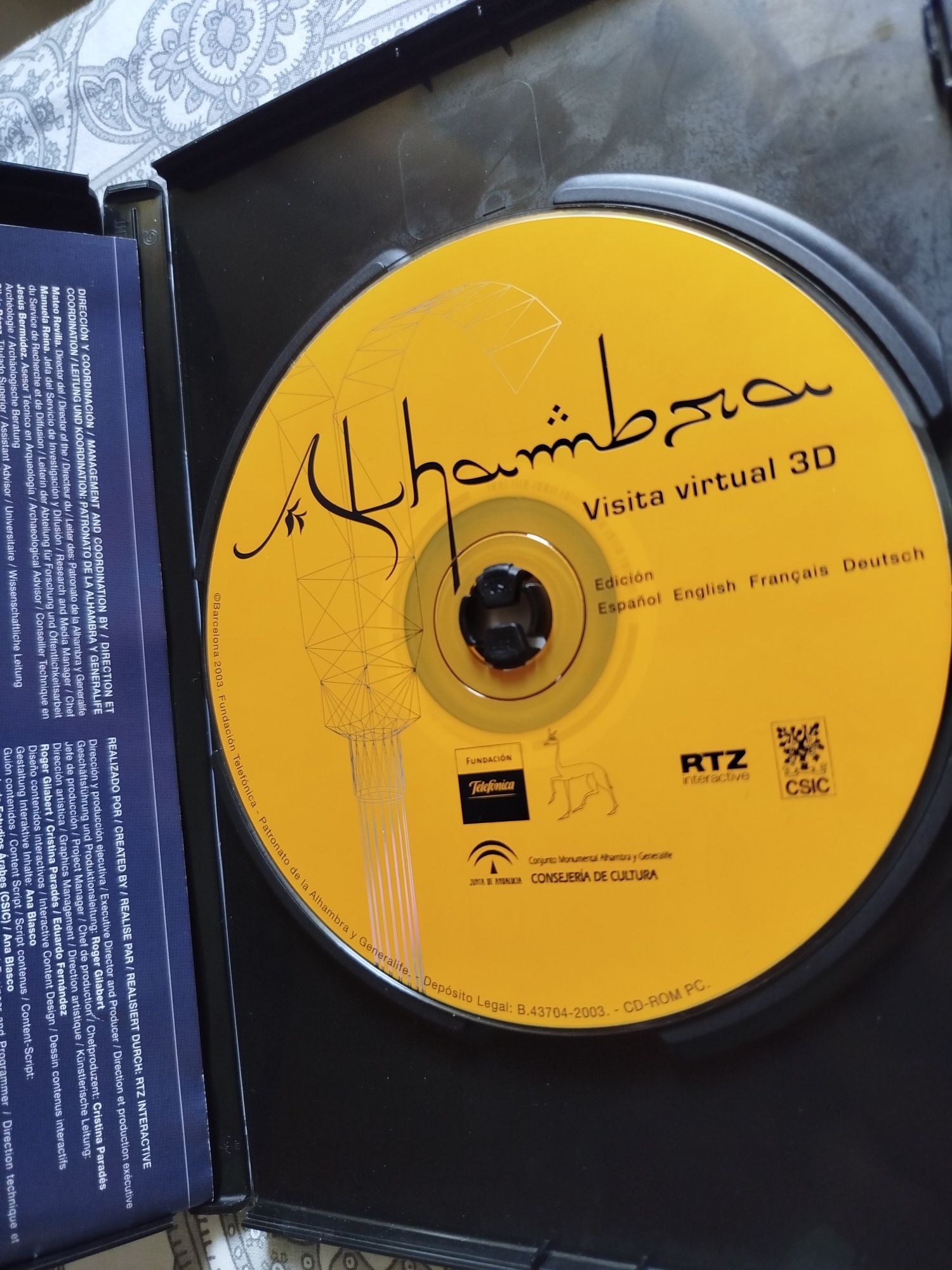 CD DVD visita virtual Alhambra
