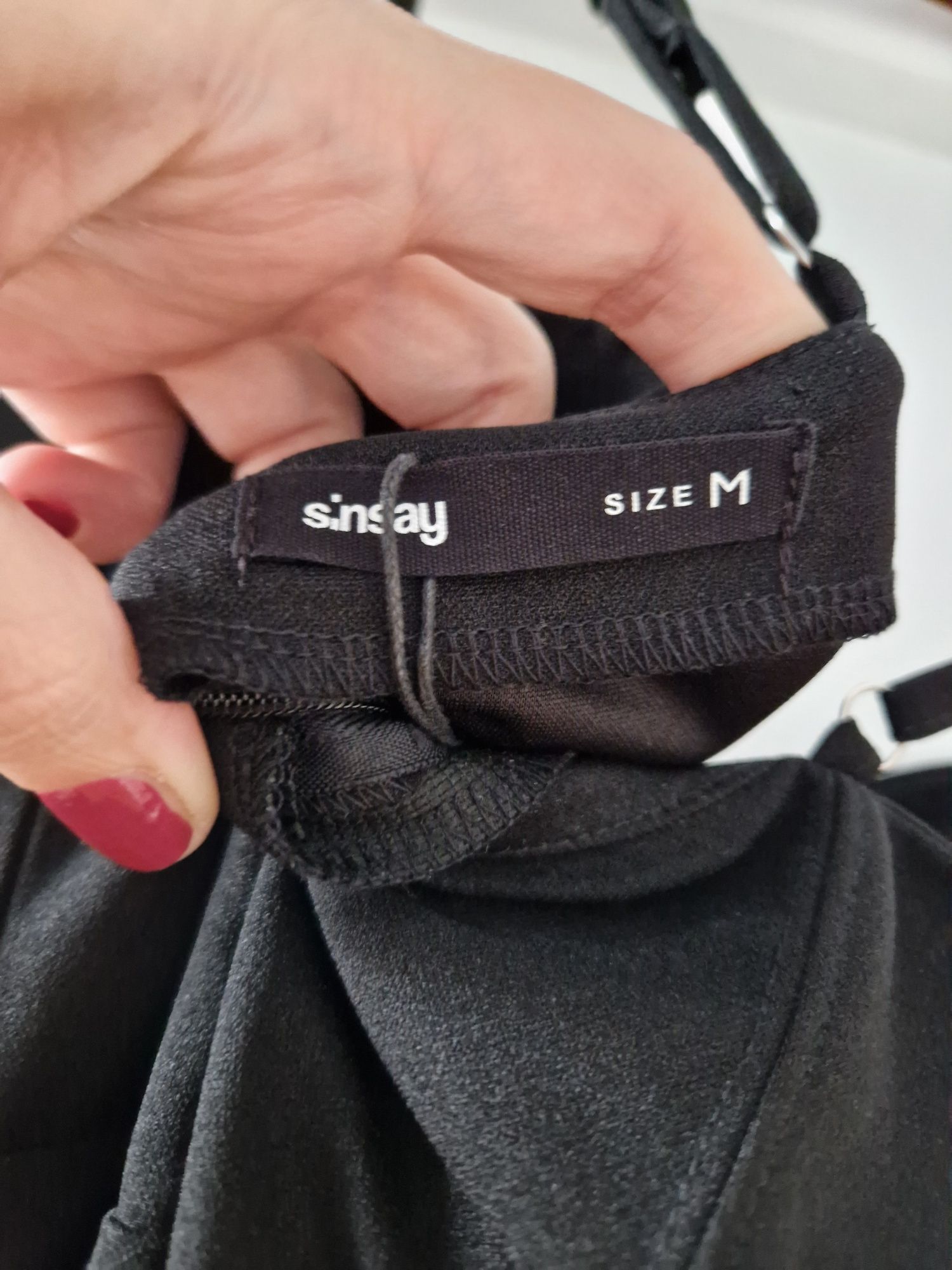 Sinsay sukienka M 38 czarna taliowana
