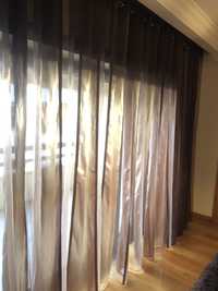 Cortinados em tecido organza janela c/  6 mts