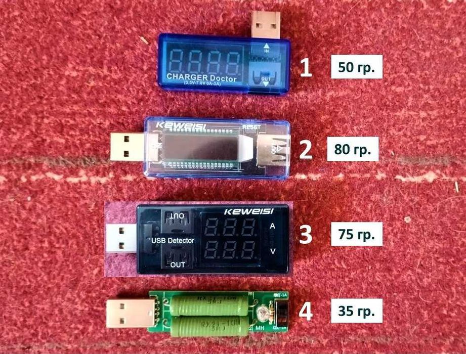 ЮСБ Тестери, USB Tester. KAWEISI KWS - V20 та інші