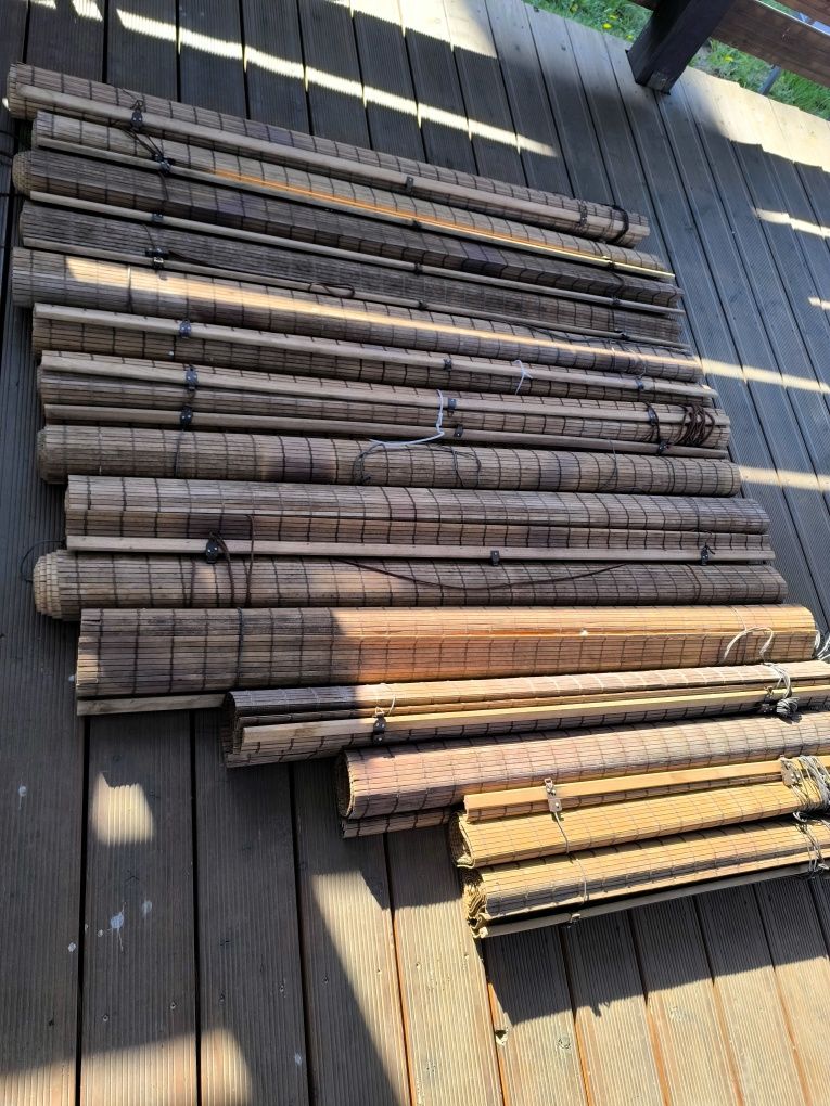 Rolety zewnętrzne bambusowe zasłony tarasowe