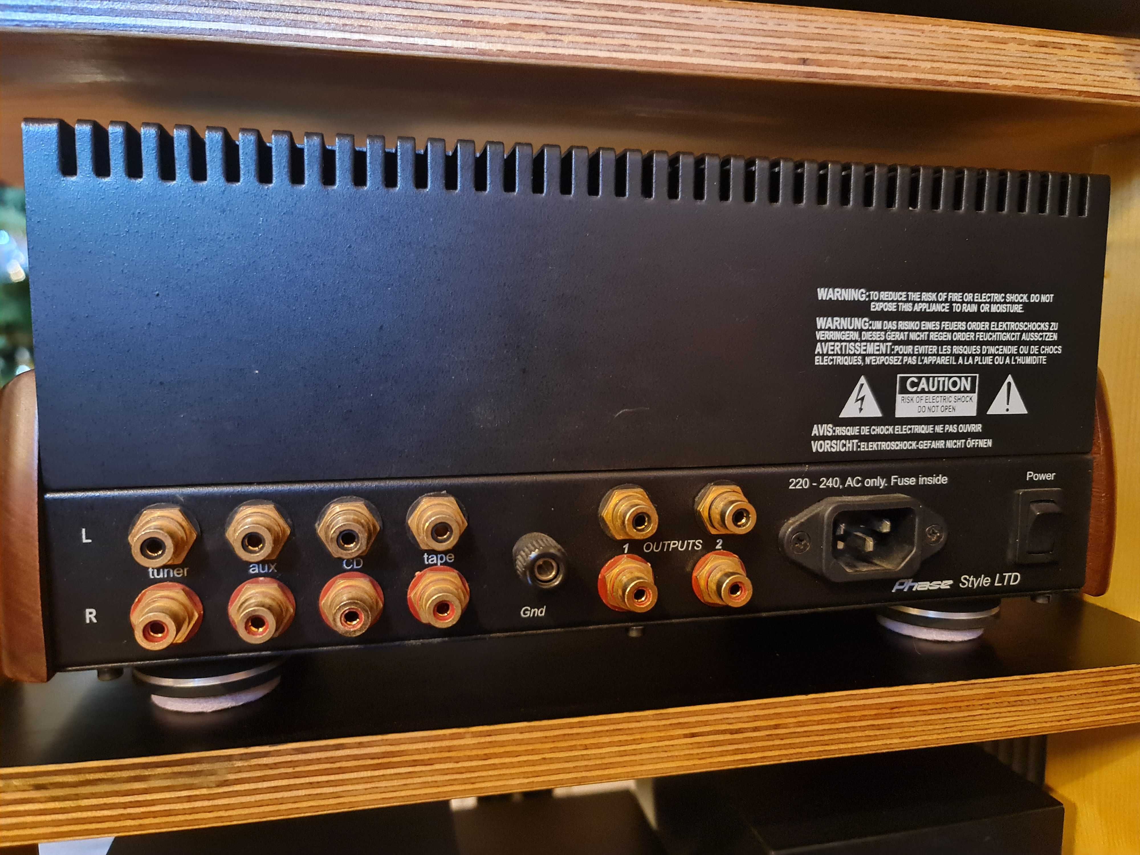 Monobloki Phase na lampie 6C33C+preamp Phast Style na 6SL7, 18W+stolik