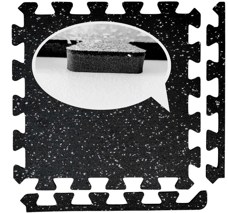 NOWOŚĆ Mata Gumowo-Piankowa 2w1 ACTIV FIT do ćwiczeń siłownia crossfit