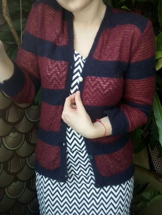 Легкая невесомая мохеровая кофта кардиган на пуговицах anisya ,m р.