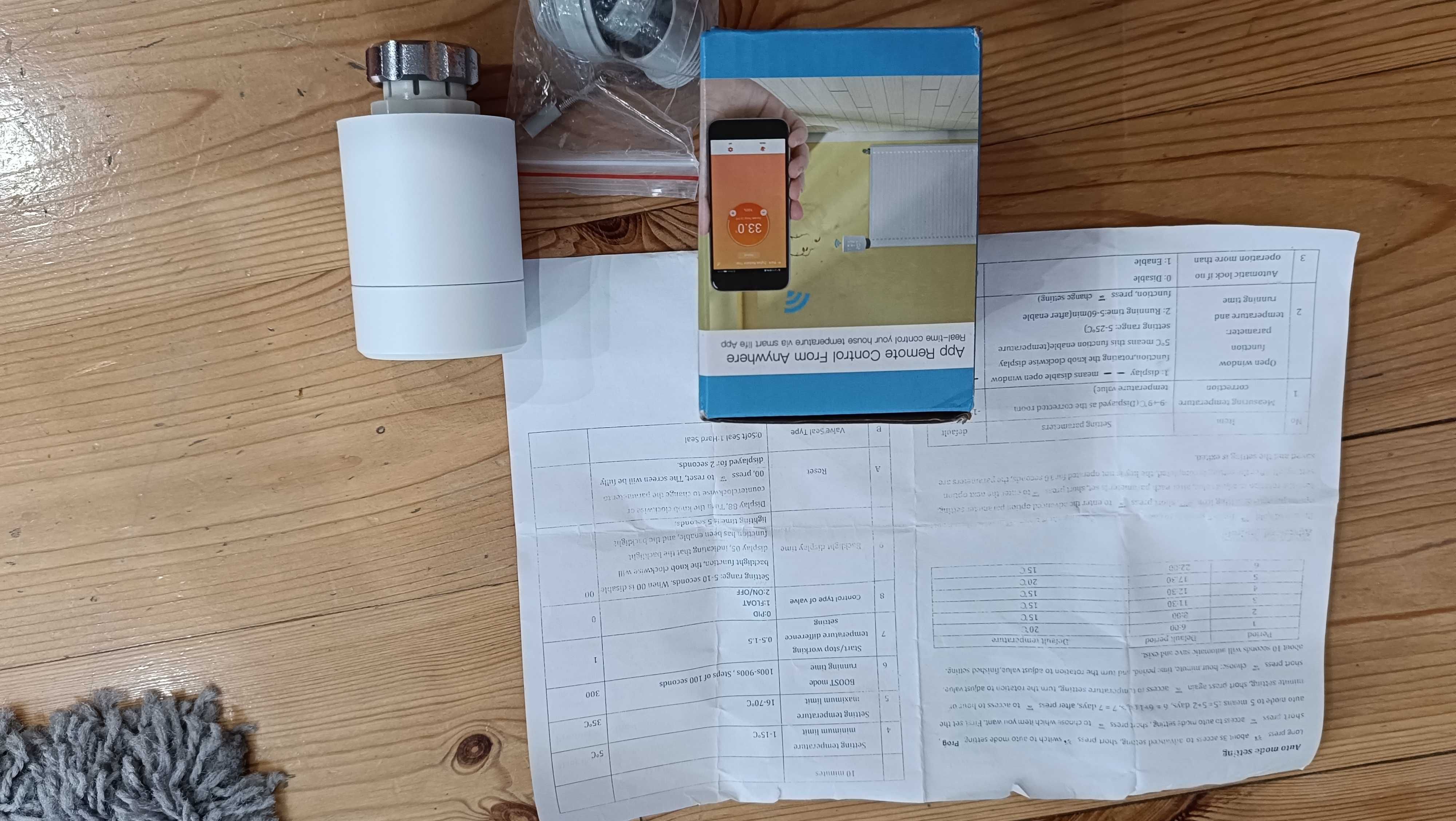 glowica termostatyczna termostat GRZEJNIKOWY SMART HOME ZGIBEE z bt