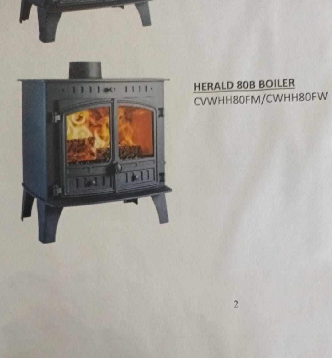 Lereira Lenha Herald 80B Wood-Burning Stove with Boiler Unit