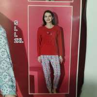 Czerwona piżama ważka damska S