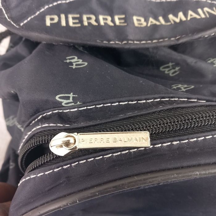 Pierre Balmain • Monogram Black, Nylon Waterproof • Backpack Rucksack