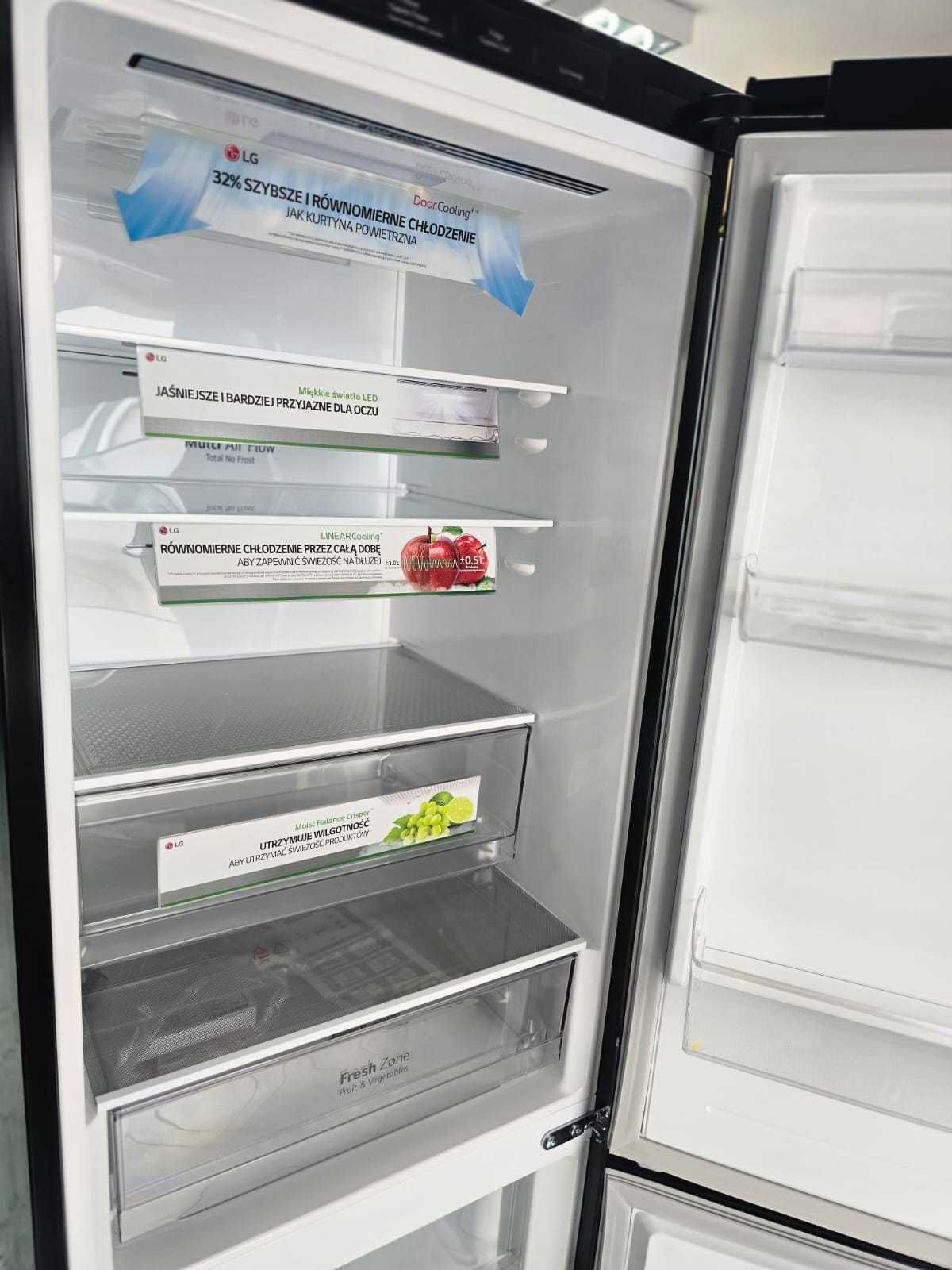 OUTLET nowa Lodówka LG NoFrost GBB61BLJMN Czarna gwar 2 lata L5