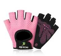 Жіночі рукавички для спорту/тренувань/фітнесу/велосипеду, рожеві