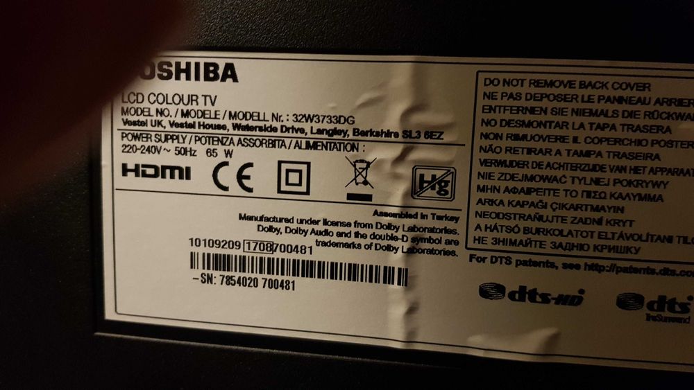 Toshiba 32W3733DG Telewizor LED
Toshiba 32W3733DG Telewizor smart  LED