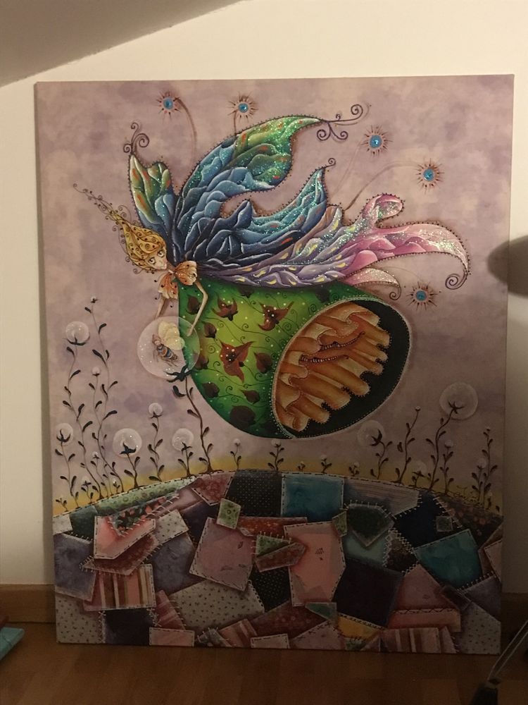 Pintura original,tecnica mista