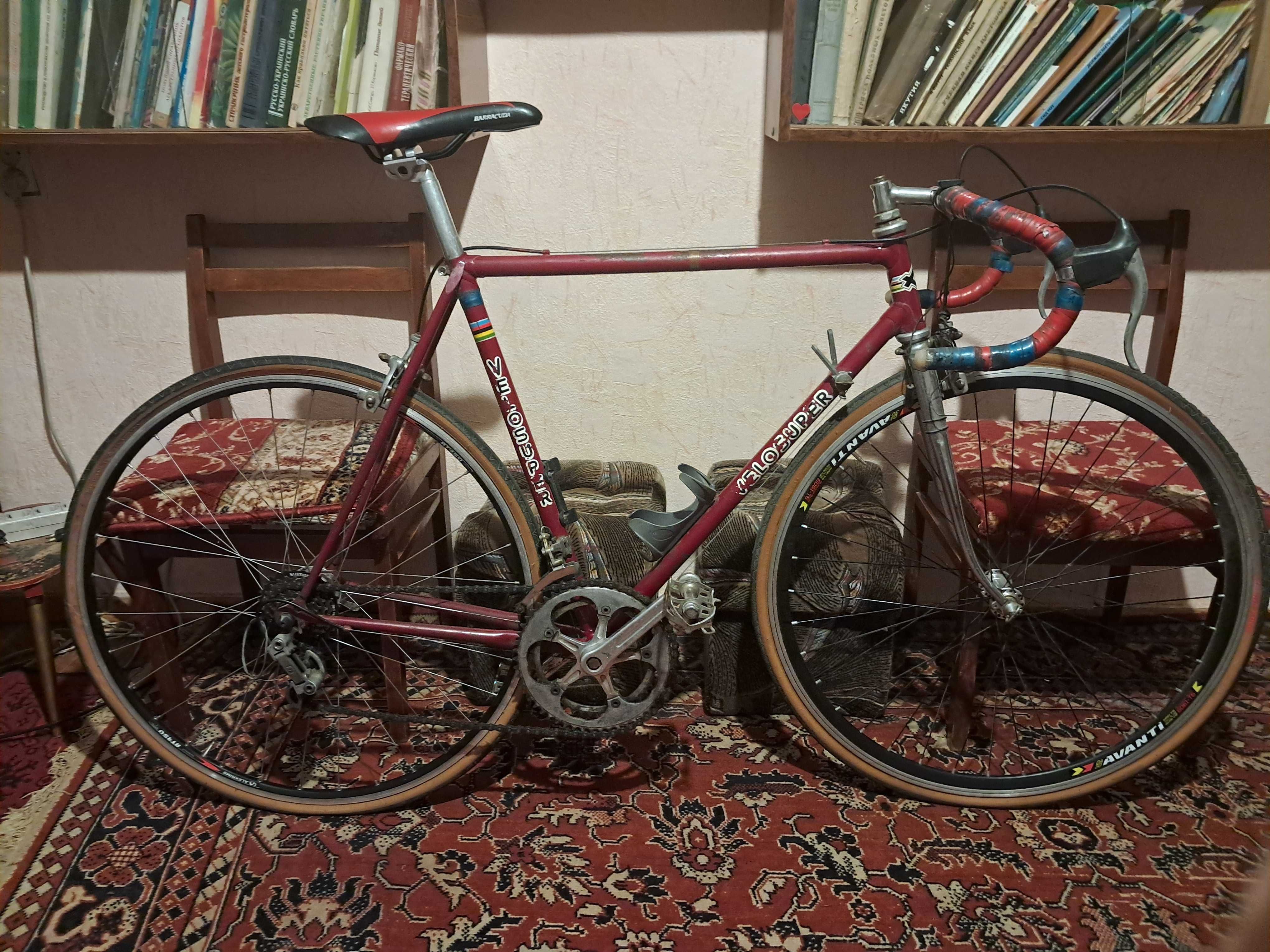 Шосе шоссейный винтажный ХВЗ Velosuper, Camoagnolo Тахион, трек, Фикс