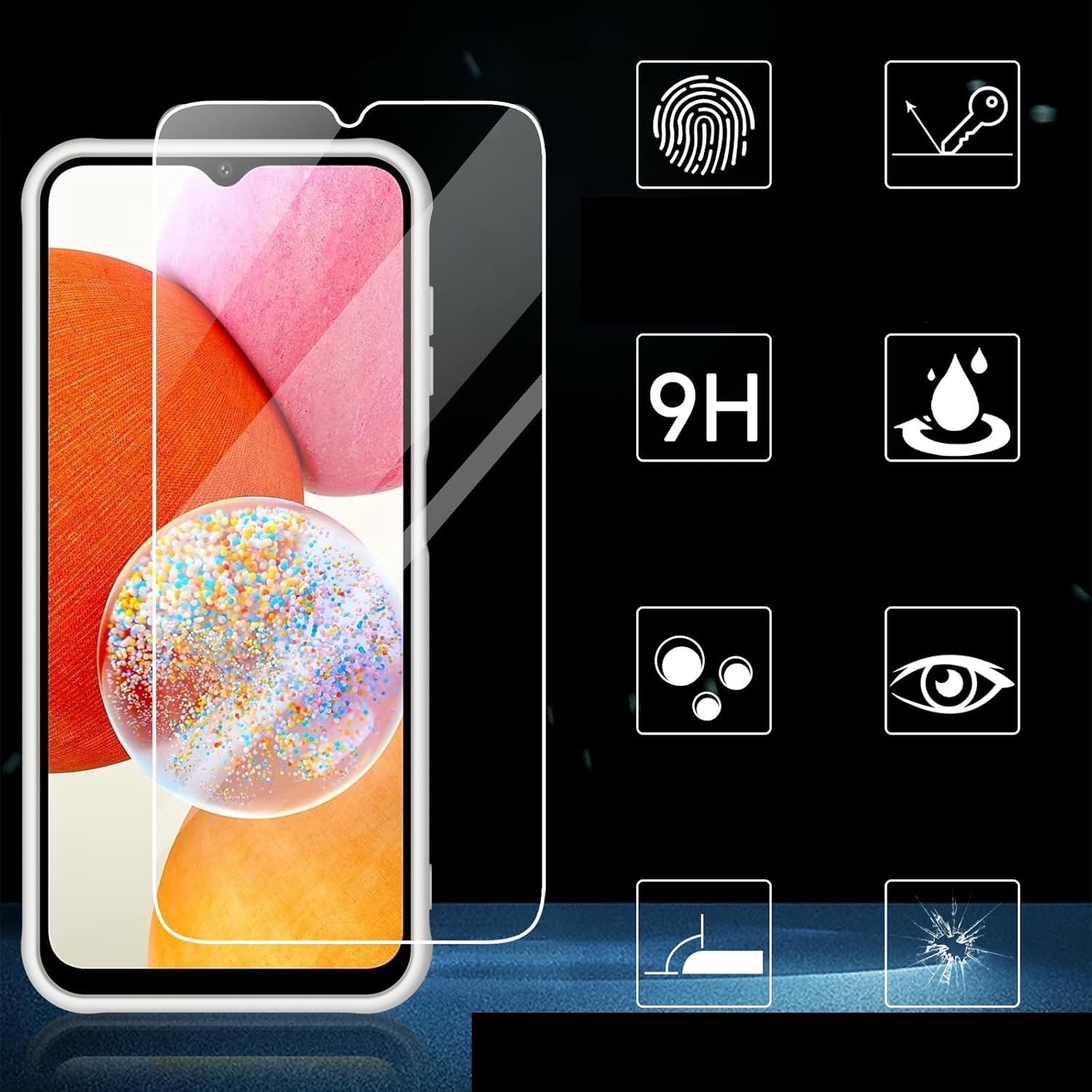 Etui Samsung Galaxy A14 5G z pancernym szkłem 9H