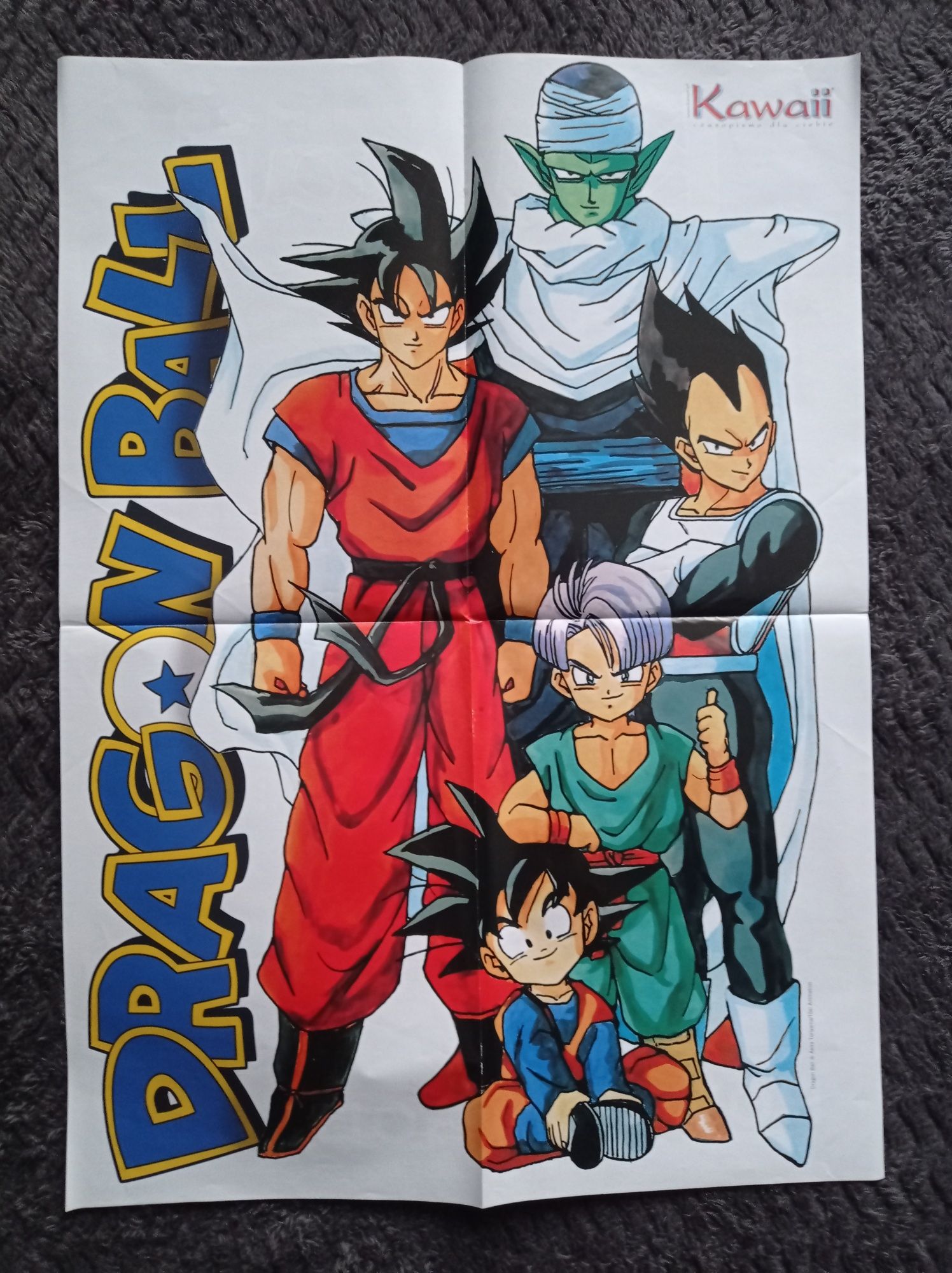 Plakat Kawaii  Dragon Ball i Godzilla