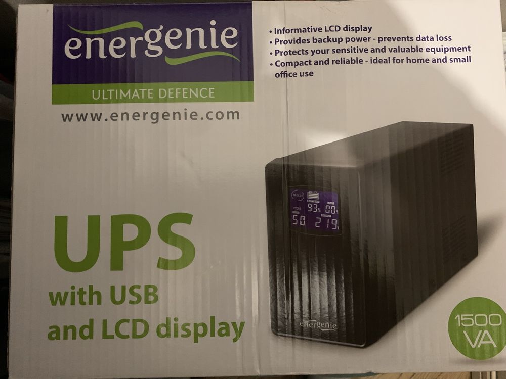 ДБЖ EnerGenie Pro 1500 VA LCD