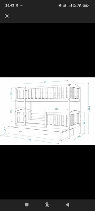 Łóżko piętrowe Kubuś