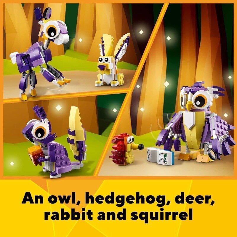 Конструктор LEGO Creator 3 у 1 Фантастичні лісові істоти (31125).