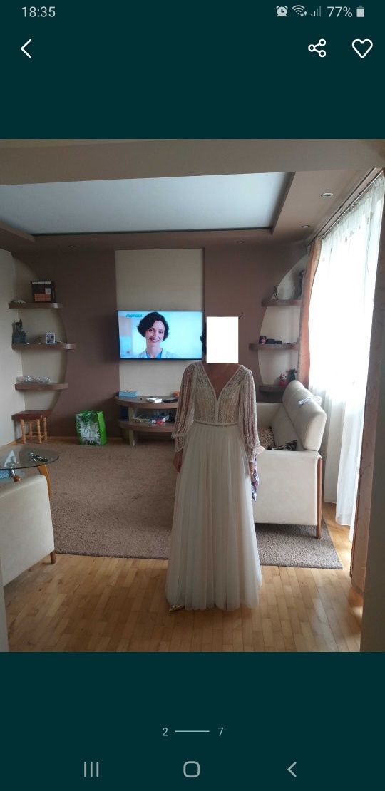 Suknia Ślubna z welonem.
