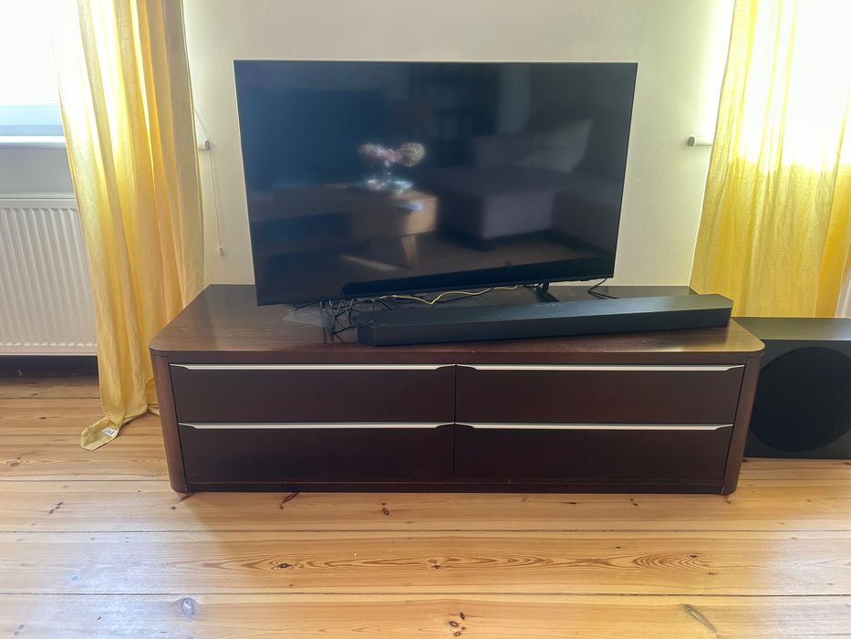 Szafka rtv z 4 szufladami , drewno bukowe