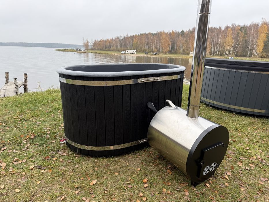 Balia Ogrodowa 2 osobowa z Wkładem i Piecem na Drewno