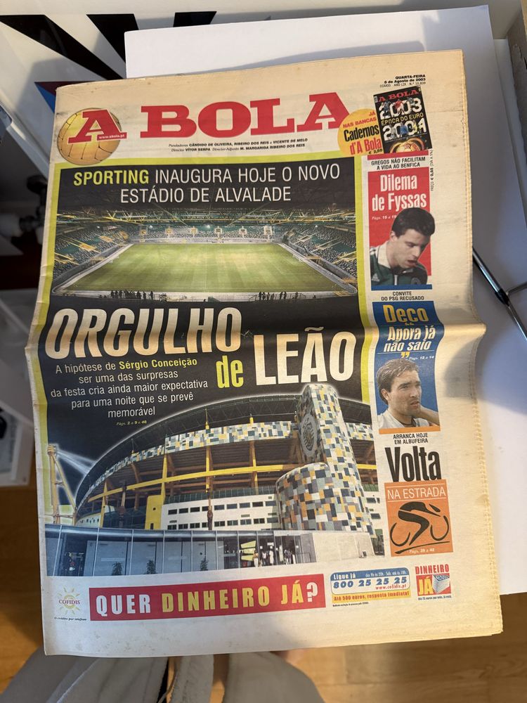Jornais antigos desporto
