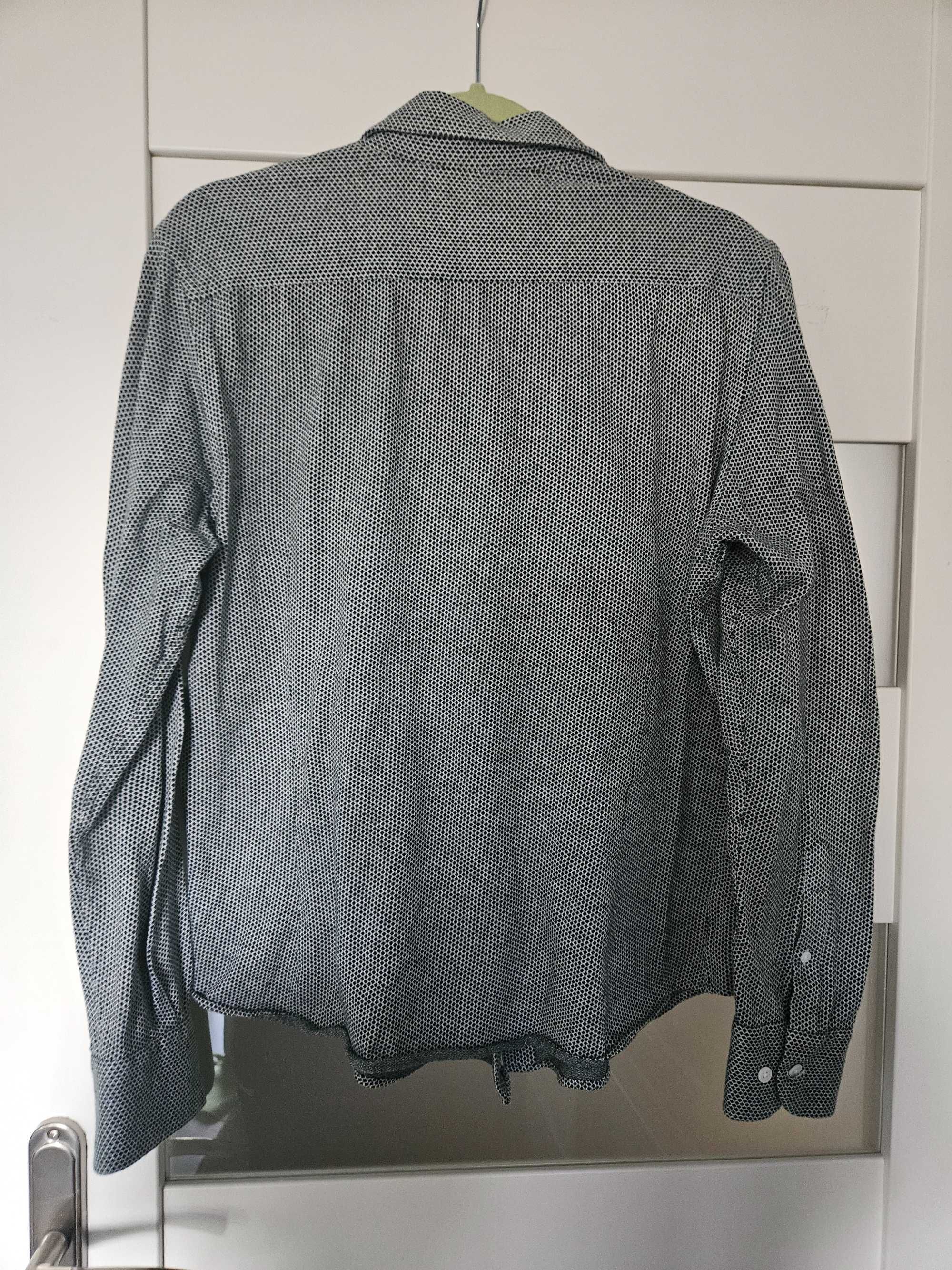 Koszula Massimo Dutti M drobny wzorek bawełna