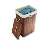 корзина на білизну Relaxdays Бамбукова квадратна 65 см Складний кошик