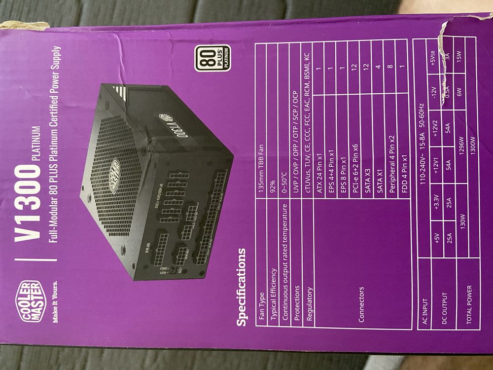 Блок питания Cooler Master Platinum v1300