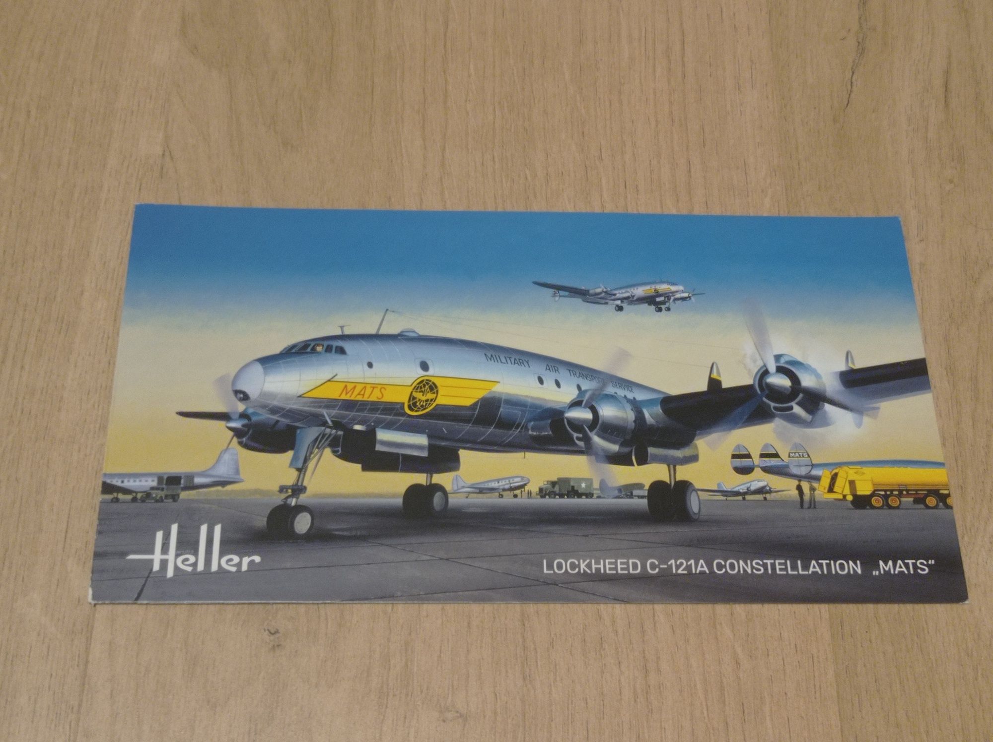 Karta kartonowa Heller samolot  Lockheed C-121A Constellation "Mats"